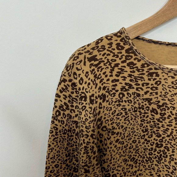 Vintage Leopard-Print Long-Sleeve (Jones New York Sport) - Picture 2 of 11